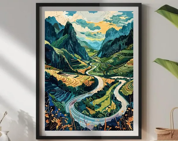Ha Giang Travel Poster, Beauty of Vietnam