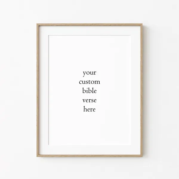 Custom Bible Verse Quote, Christian Wall Art Print