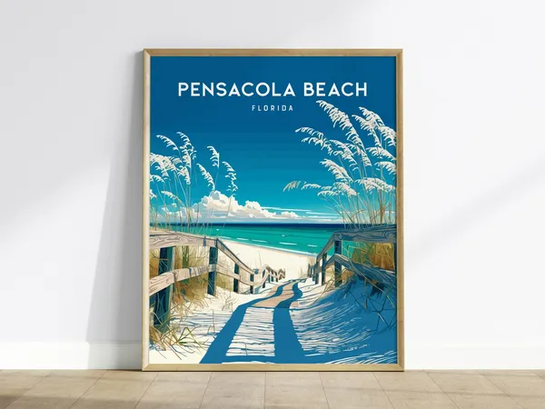 Pensacola Beach Florida Panhandle Coastal Art Print