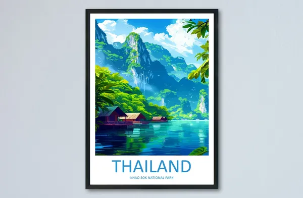 Khao Sok National Park Travel Poster, Thailand