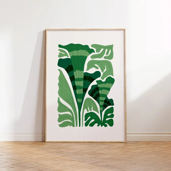 Jungle Flora Tropical Botanical Wall Print