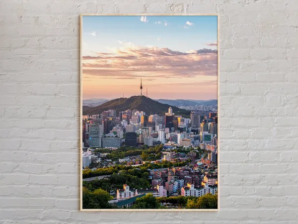 Seoul Travel Poster Print, South Korea Wall Art