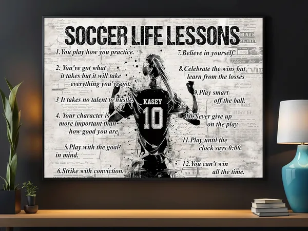 Soccer Life Lessons Personalized Art Print