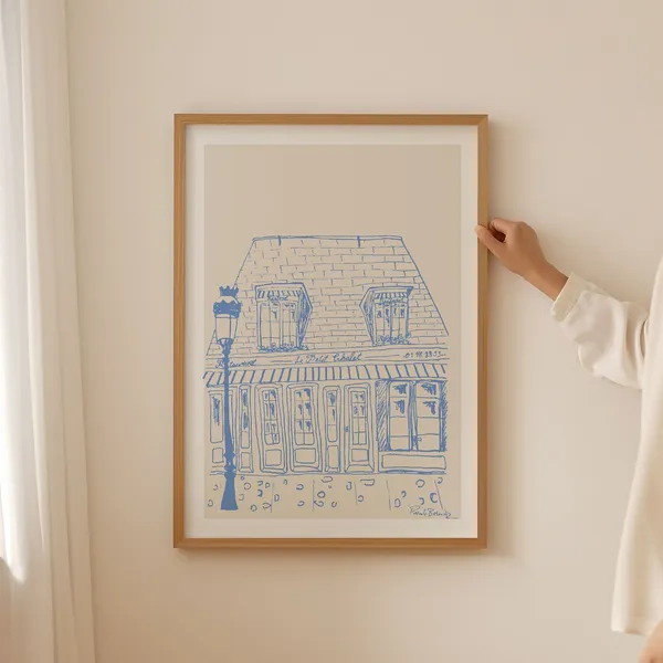 Le Petit Chateau Paris Minimalist Travel Print