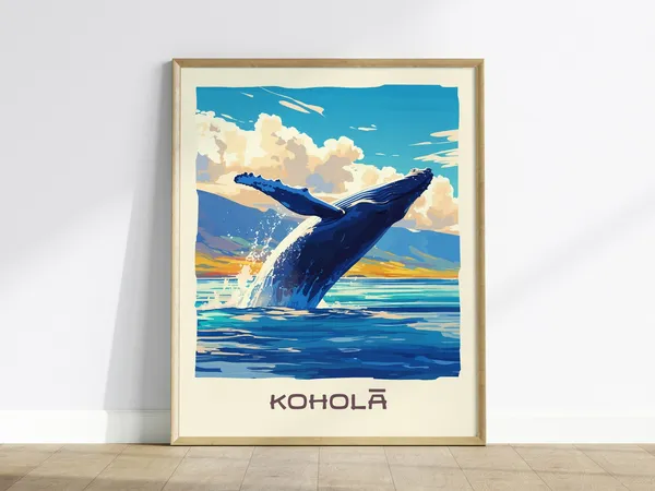 Hawaiian Humpback Whale Kohola Art Print