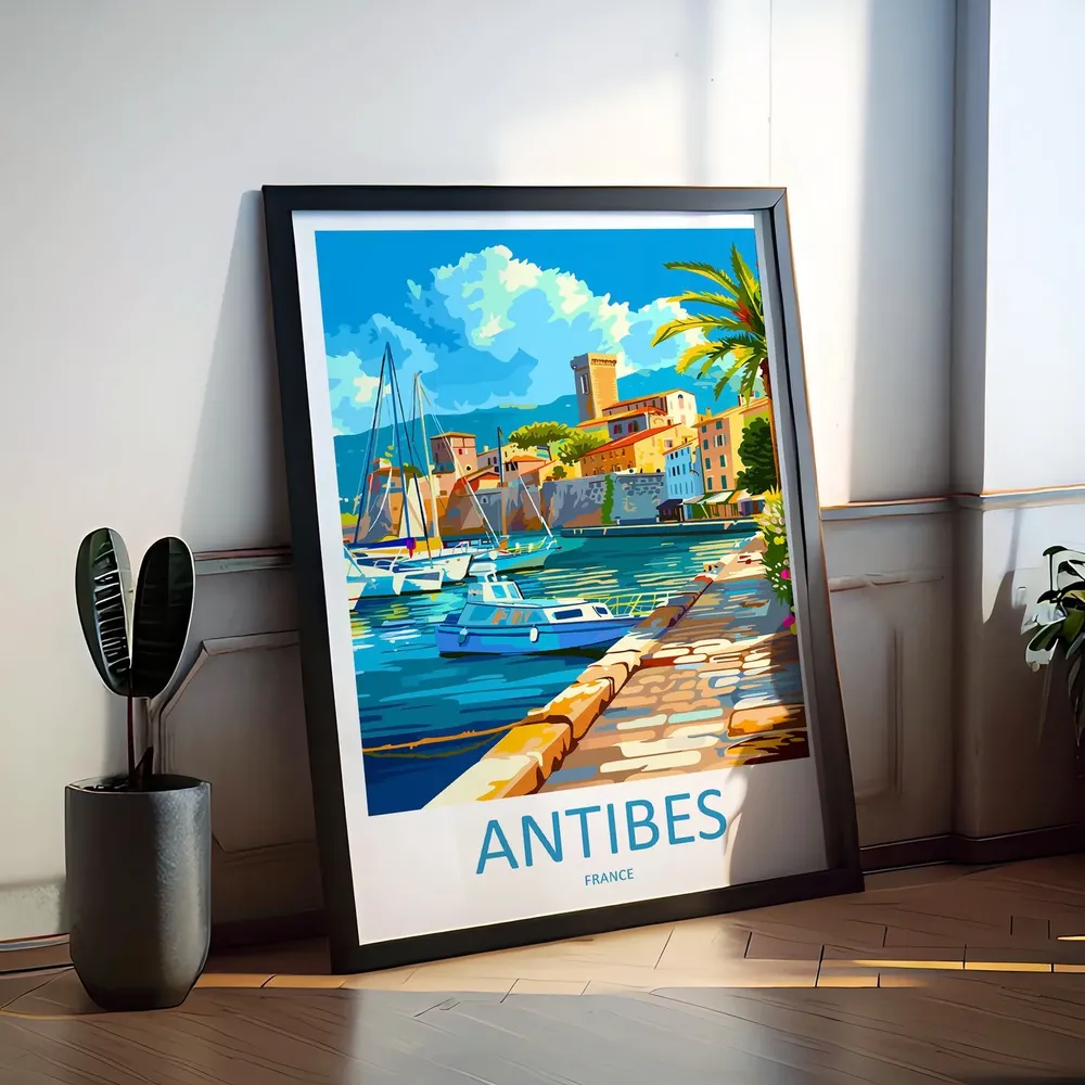 Antibes Travel Poster, France Wall Art - Image 2