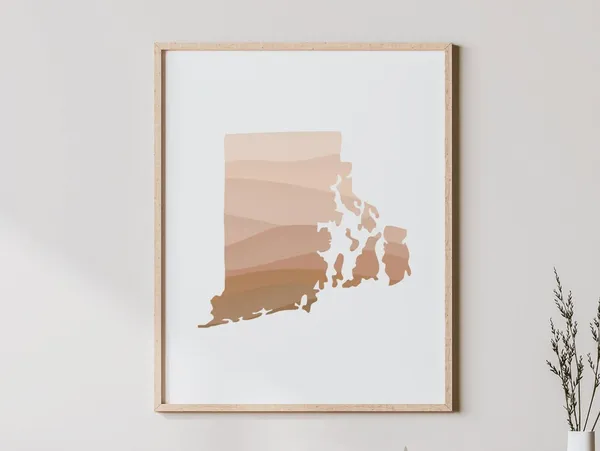 Rhode Island Boho Mid-Century Modern Art Print