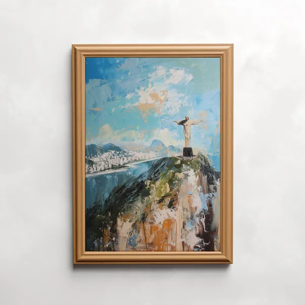 Christ The Redeemer Art Print, Rio De Janeiro Landmark