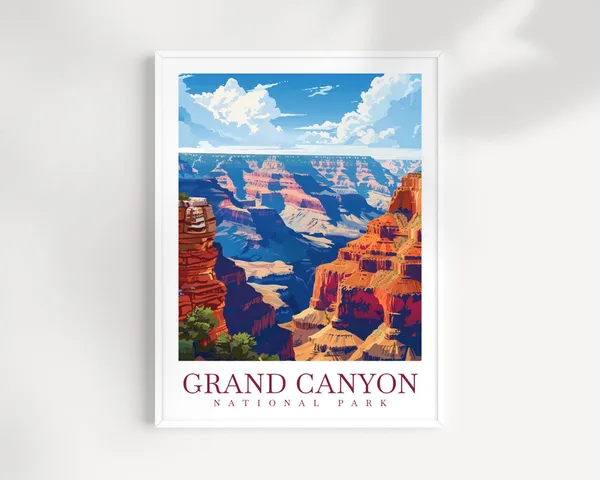 Grand Canyon National Park Travel Print Poster