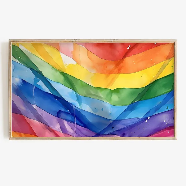 Rainbow Watercolor Pride Month Art Print