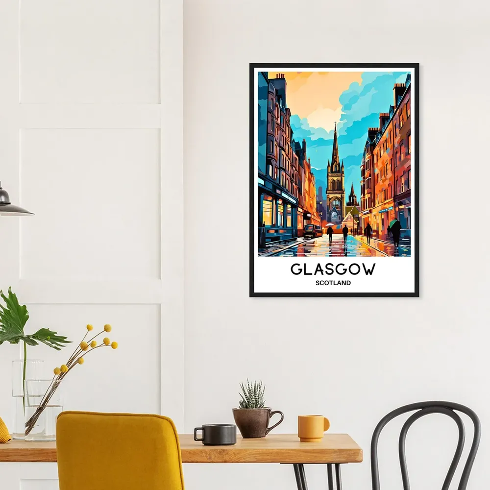 Glasgow Travel Gift Poster Print - Image 2
