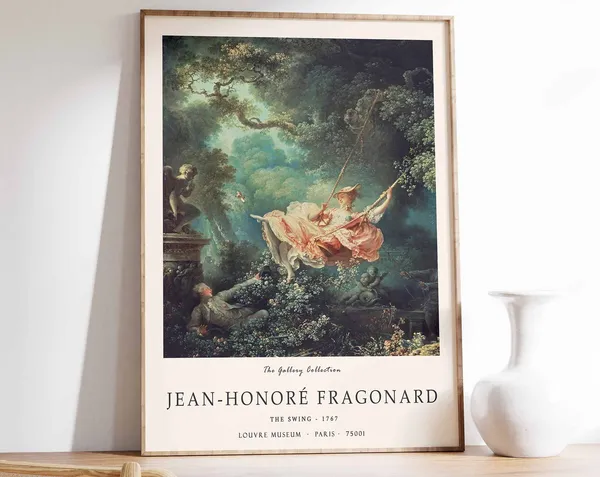 Fragonard The Swing Exhibition Poster, Art Print