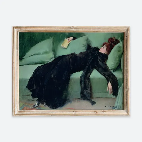Ramon Casas Young Woman After The Dance, Vintage Art Print