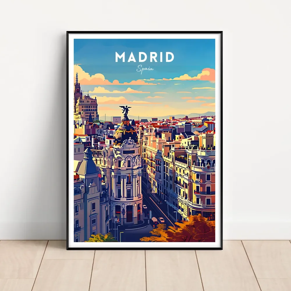 Madrid Spain Gift Travel Poster