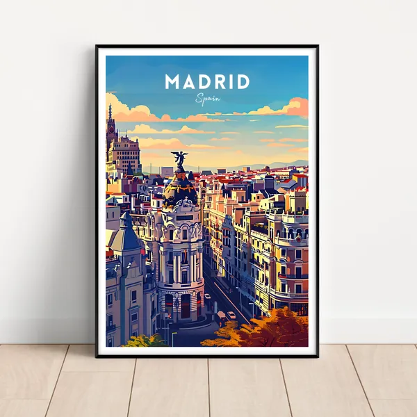 Madrid Spain Gift Travel Poster