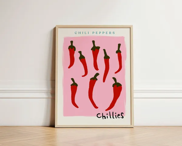 Chili Peppers Print, Kitchen Market Poster