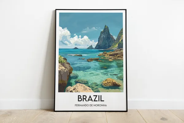 Fernando De Noronha Travel Poster, Brazil Travel