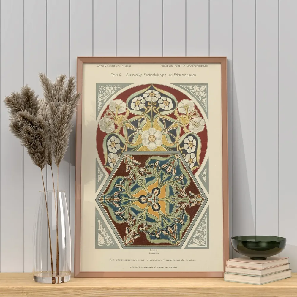 Art Nouveau Mandalas, Neutral Bohemian Art Print - Image 2