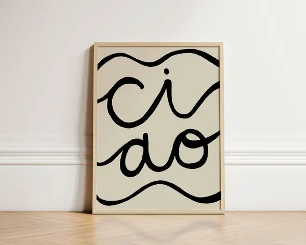Ciao Minimal French Typography Art Print