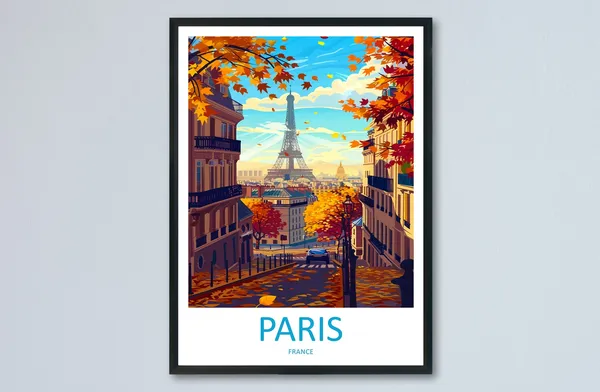 Paris Travel Wall Hanging Art Print