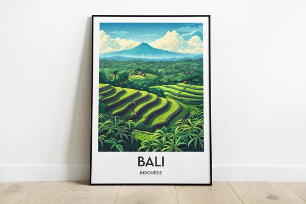 Bali Indonesia Travel Poster, Travel Poster