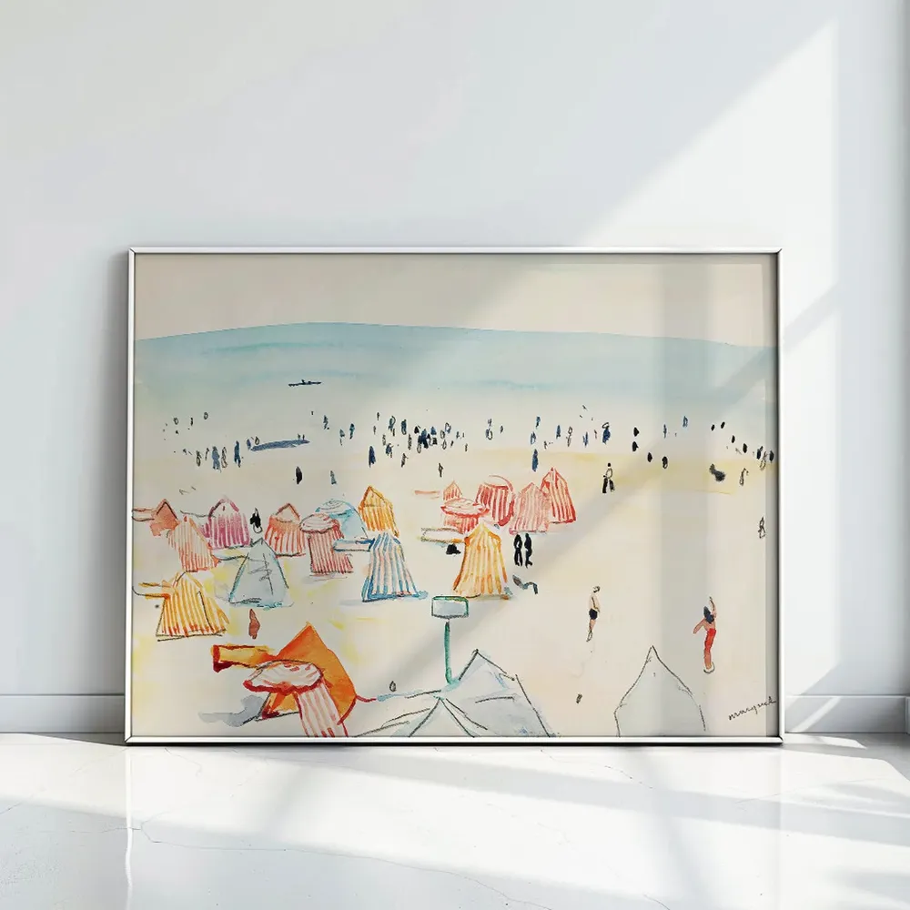 Beach Watercolor Painting, Seaside Leisure Art Print - Image 3