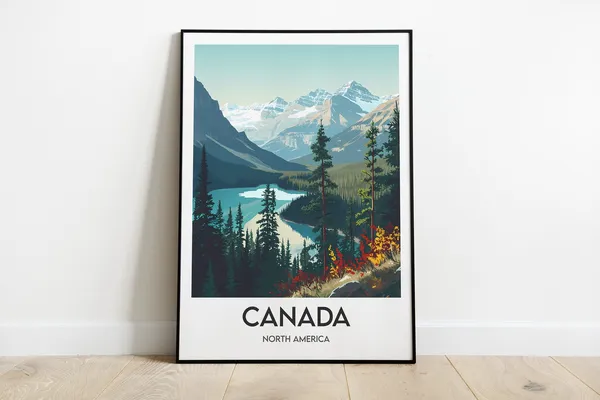 Canada Travel Poster, Place for Map Lovers