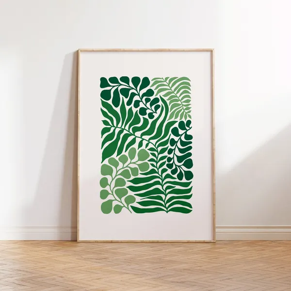 Tropical Botanical Floral Art Print, Jungle Flora