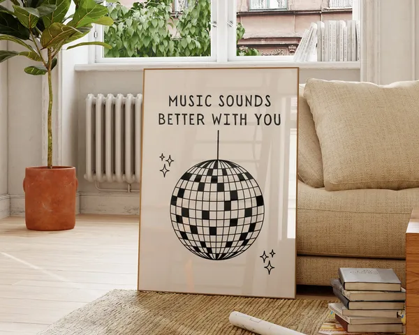 Music Sounds Better With You Typography Art Print