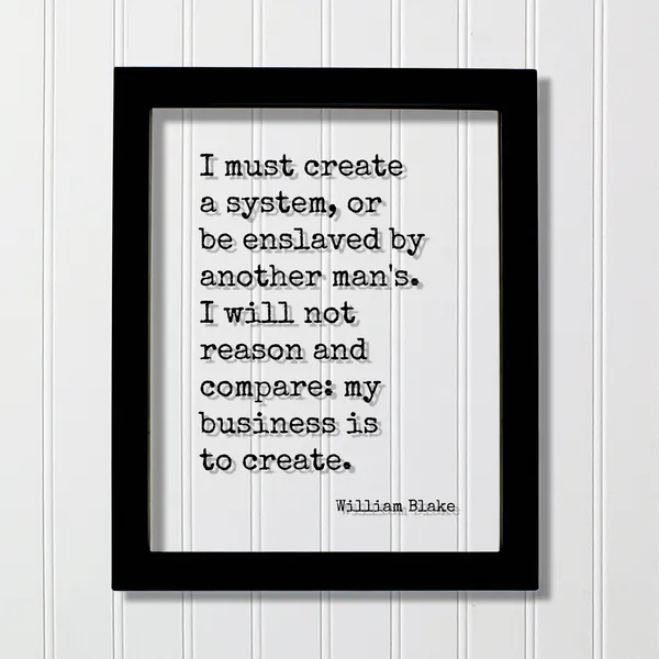William Blake Quote Art Print, Typography Wall Art