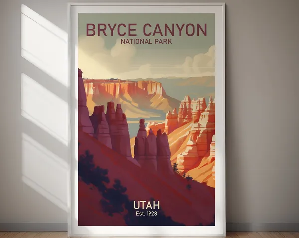 Bryce Canyon National Park Travel Art Poster