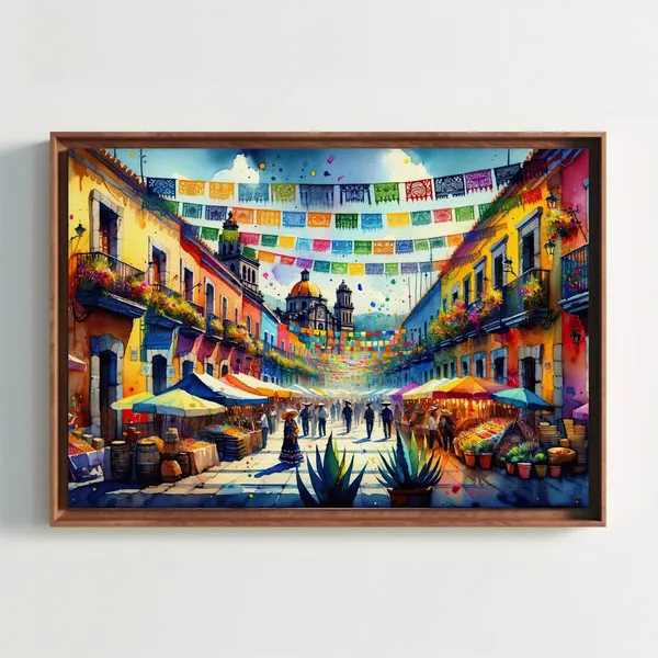 Essence Of Mexico, Mexican Street Painting Art Print
