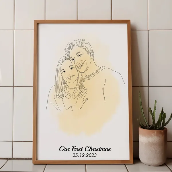 Custom Line Art Personalized Portrait Art Print