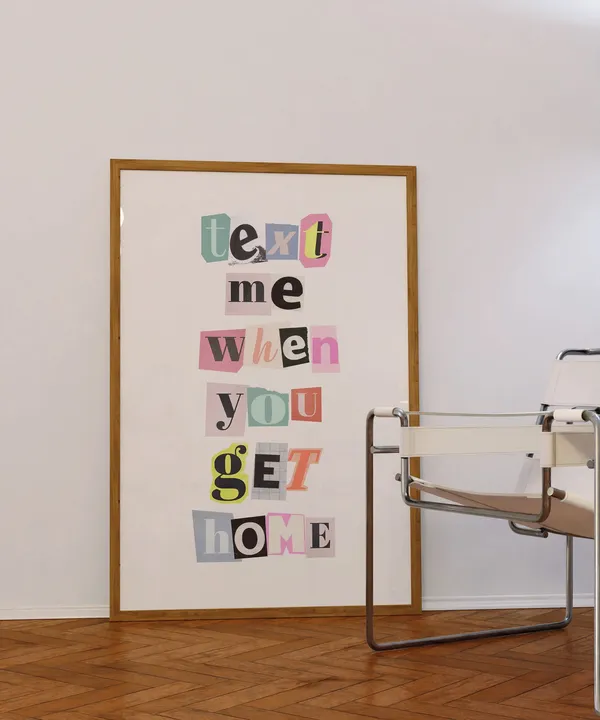 Retro Typography Poster, Burn Book Text Print