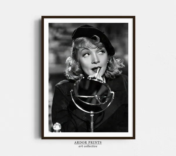 Marlene Dietrich Lipstick Vintage Fashion Photo Art Print