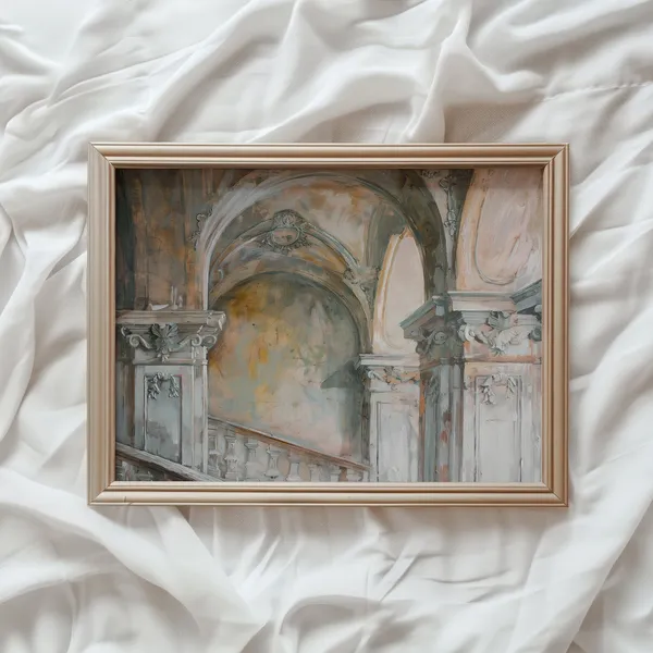 Victorian Architecture Vintage Interior, Art Print