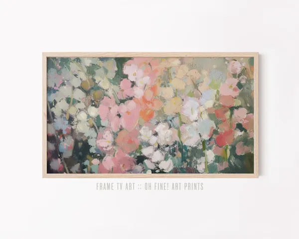 Spring Abstract Floral, Neutral Modern Botanical Art Print