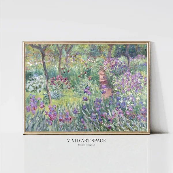 Claude Monet Garden In Giverny Impressionist Art Print
