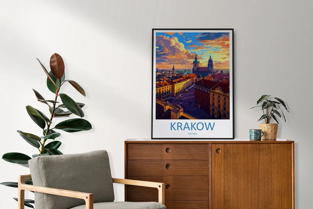 Krakow Travel Poster, Poland Wall Decor - Image 2
