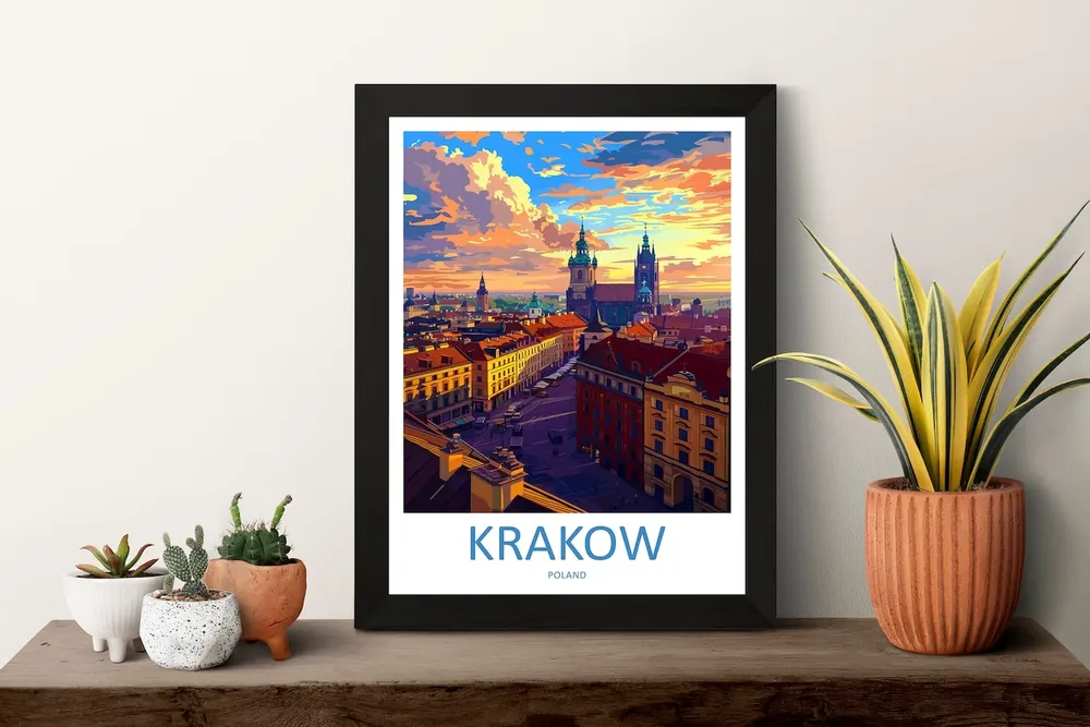 Krakow Travel Poster, Poland Wall Decor - Image 3