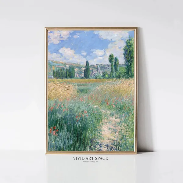 Claude Monet Path On The Island Impressionist Landscape Print