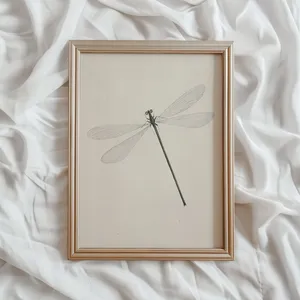 Dragonfly Vintage Insect Art Print, Rustic Farmhouse