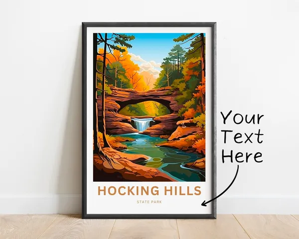 Personalized Hocking Hills Travel Poster, Ohio
