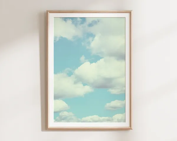 Cloud Print Art, Nursery Wall Decor Poster