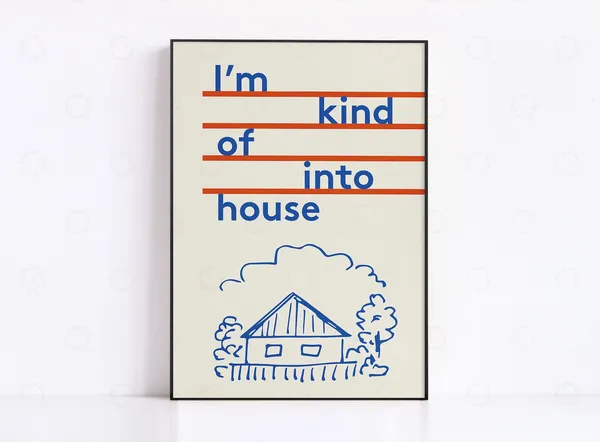 House Music Art Print, Cool Dance Poster Decor