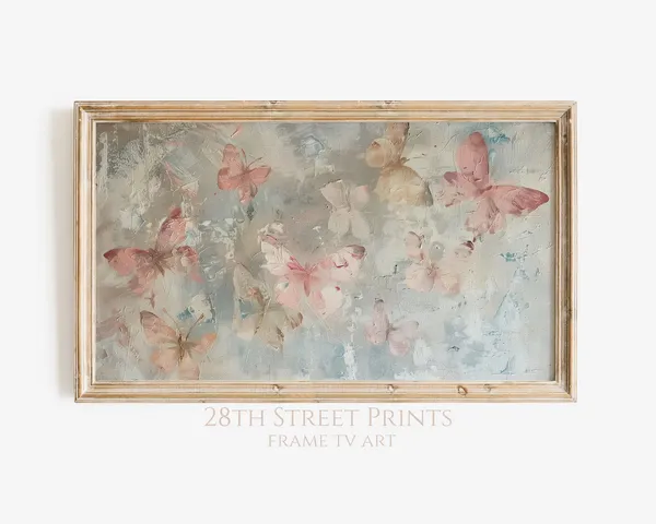 Pastel Butterflies Spring Nursery Art Print