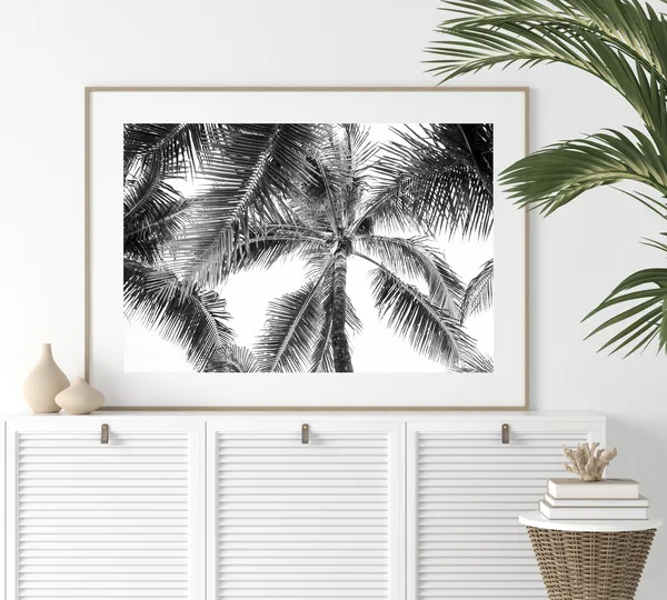 Palm Tree Print, Tropical Beach Wall Art