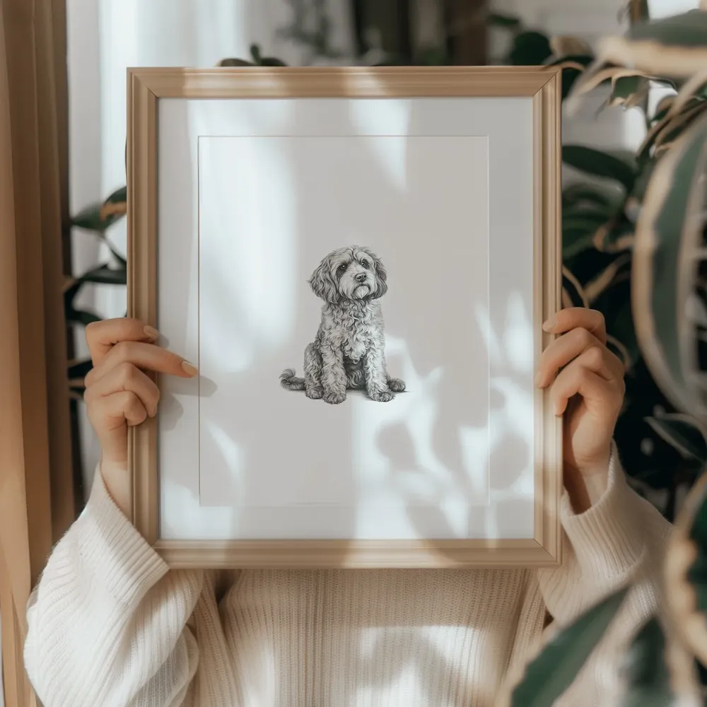 Cockapoo Print, Dog Sketch Art Print - Image 4