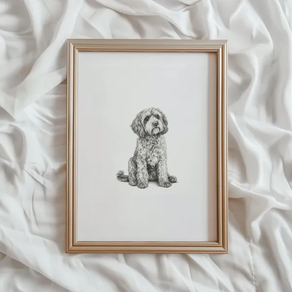 Cockapoo Print, Dog Sketch Art Print