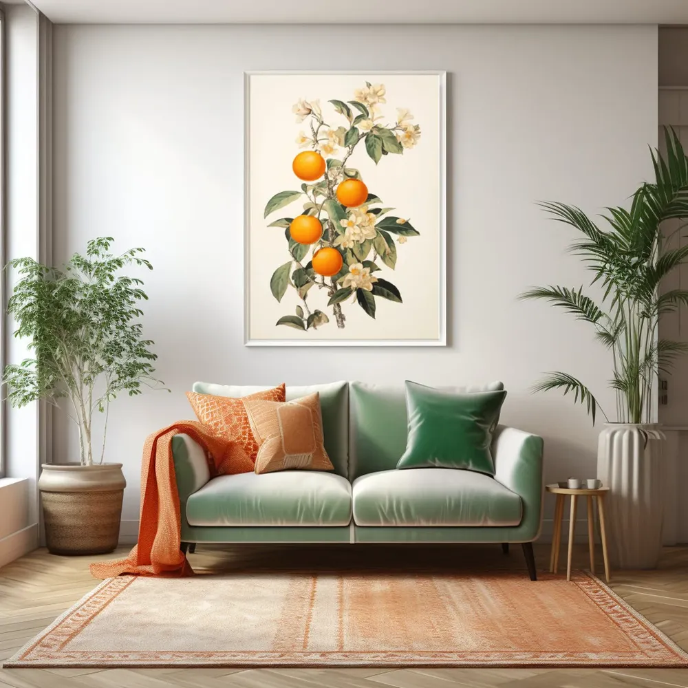 Vintage Oranges Print, Retro Orange Grove Art Print - Image 5